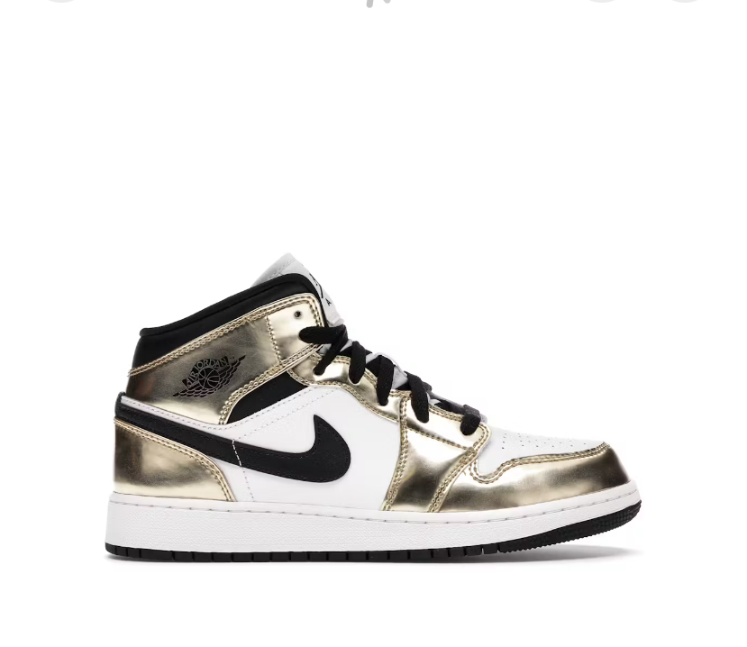 Air Jordan 1 Mid “Metallic Gold” size 6.5Y/8W